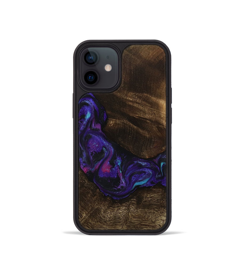 iPhone 12 mini Wood Phone Case - Stewart (Purple, 807944)