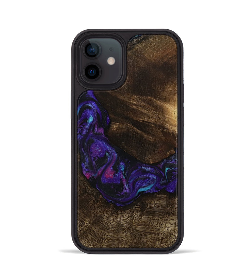 iPhone 12 Wood Phone Case - Stewart (Purple, 807944)