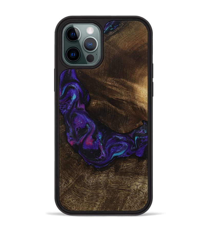 iPhone 12 Pro Max Wood Phone Case - Stewart (Purple, 807944)