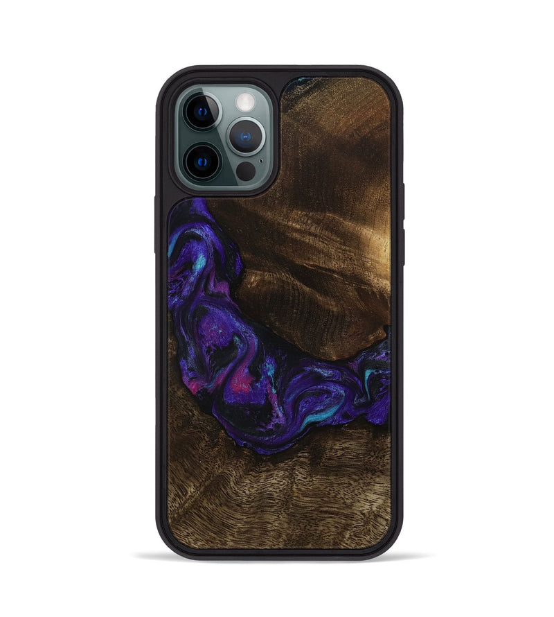 iPhone 12 Pro Wood Phone Case - Stewart (Purple, 807944)