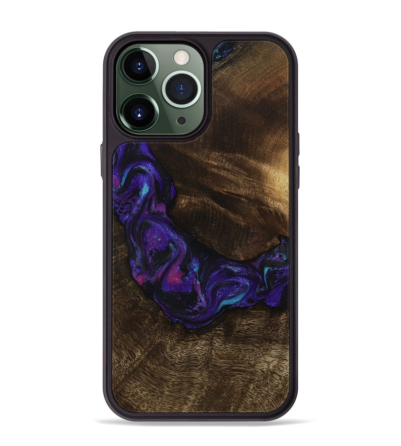iPhone 13 Pro Max Wood Phone Case - Stewart (Purple, 807944)