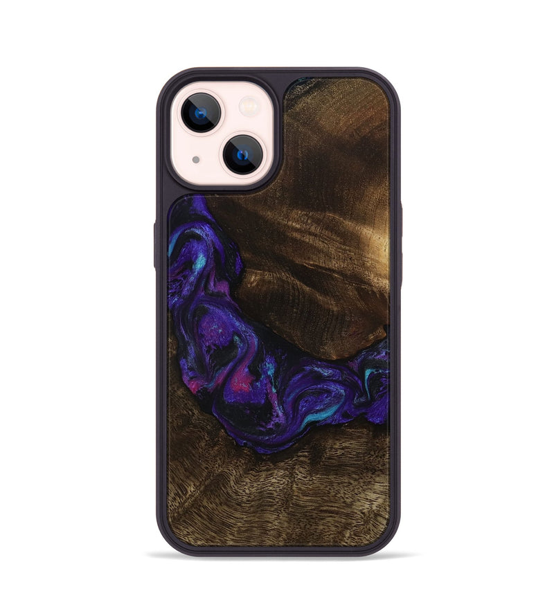 iPhone 14 Wood Phone Case - Stewart (Purple, 807944)