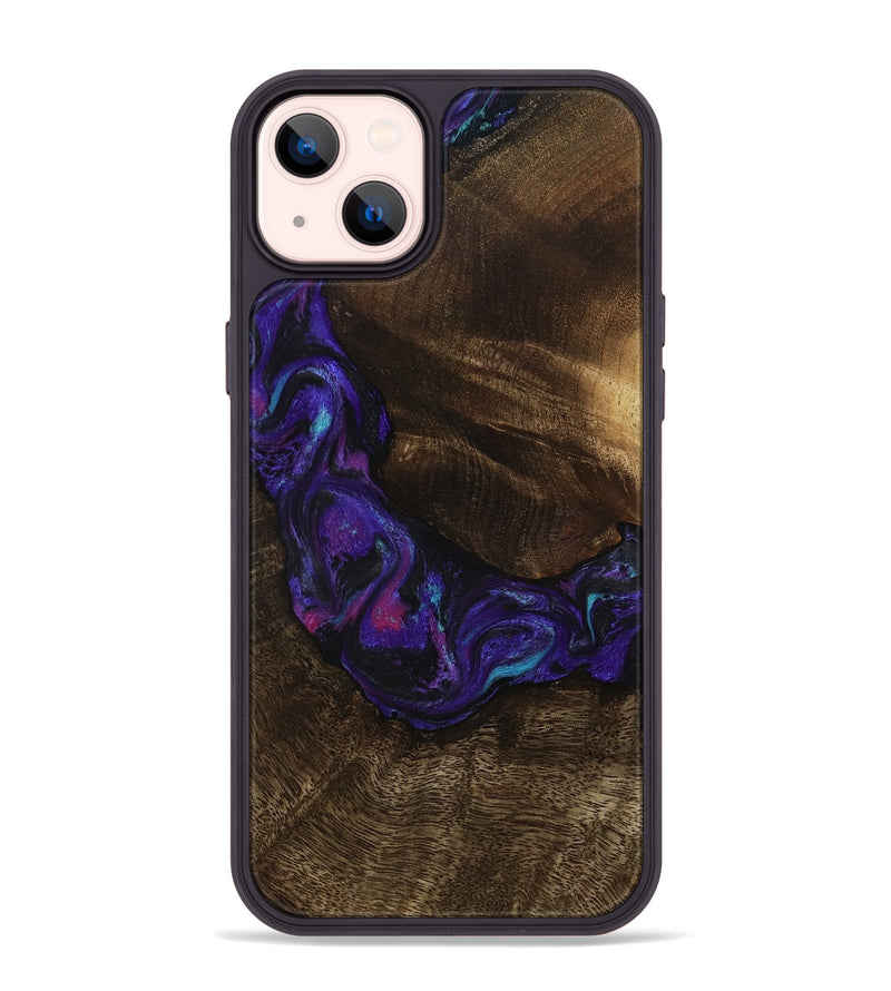iPhone 14 Plus Wood Phone Case - Stewart (Purple, 807944)