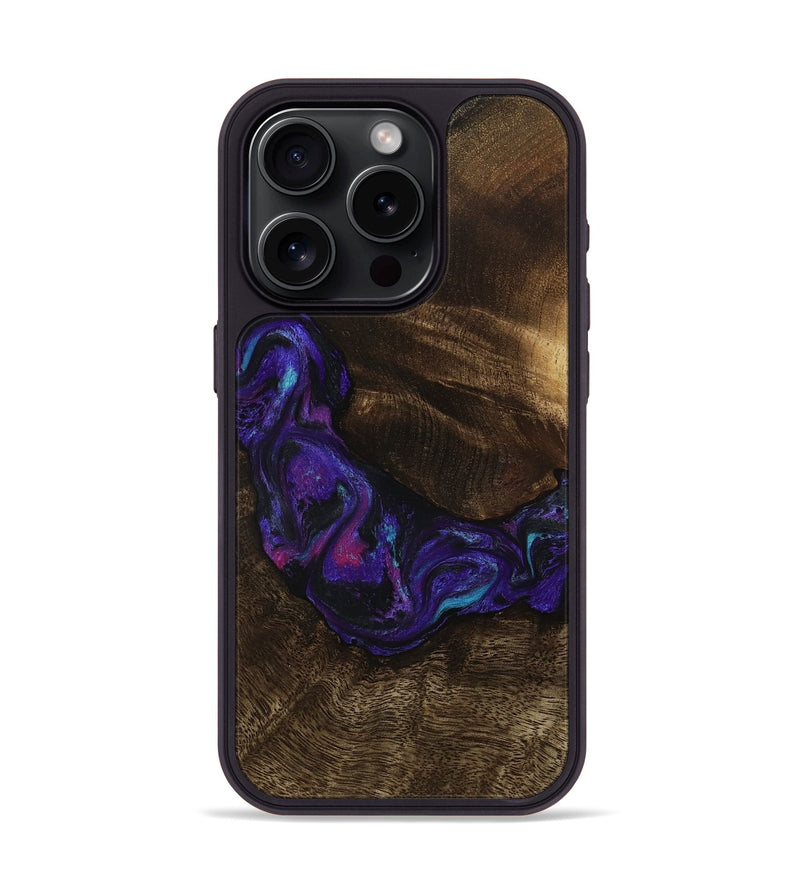 iPhone 15 Pro Wood Phone Case - Stewart (Purple, 807944)