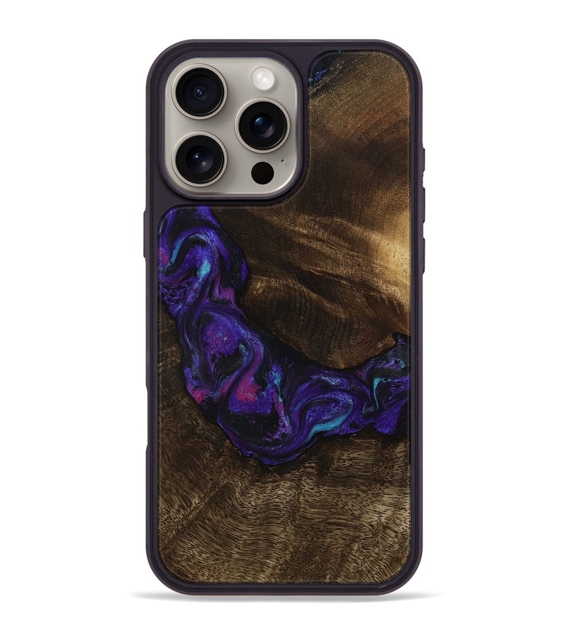 iPhone 16 Pro Max Wood Phone Case - Stewart (Purple, 807944)