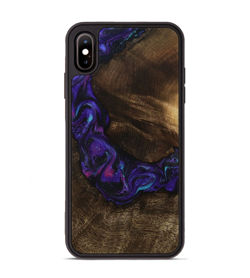 iPhone Xs Max Wood Phone Case - Stewart (Purple, 807944)