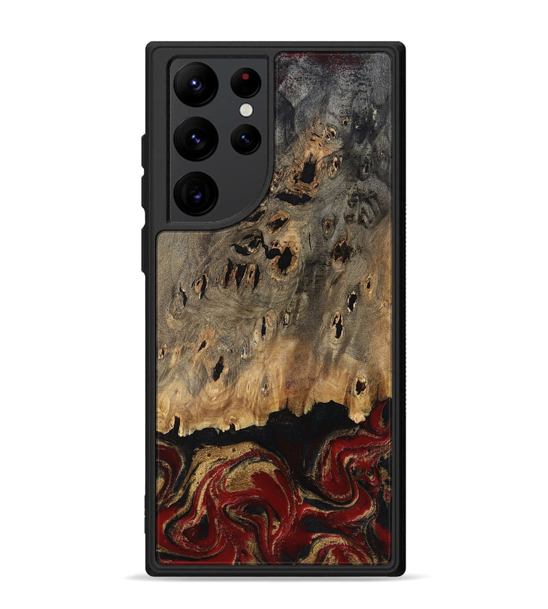 Galaxy S22 Ultra Wood Phone Case - Gaven (Red, 807948)