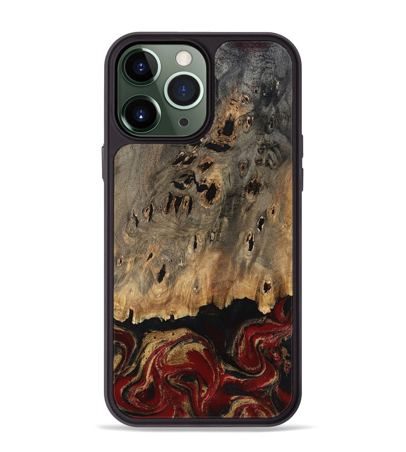 iPhone 13 Pro Max Wood Phone Case - Gaven (Red, 807948)