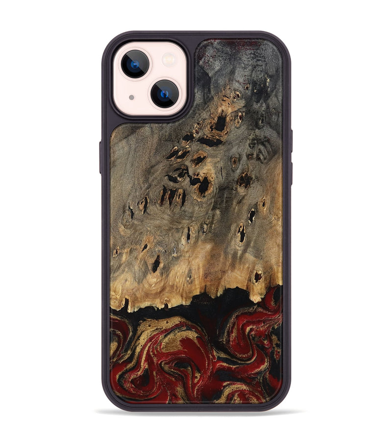 iPhone 14 Plus Wood Phone Case - Gaven (Red, 807948)
