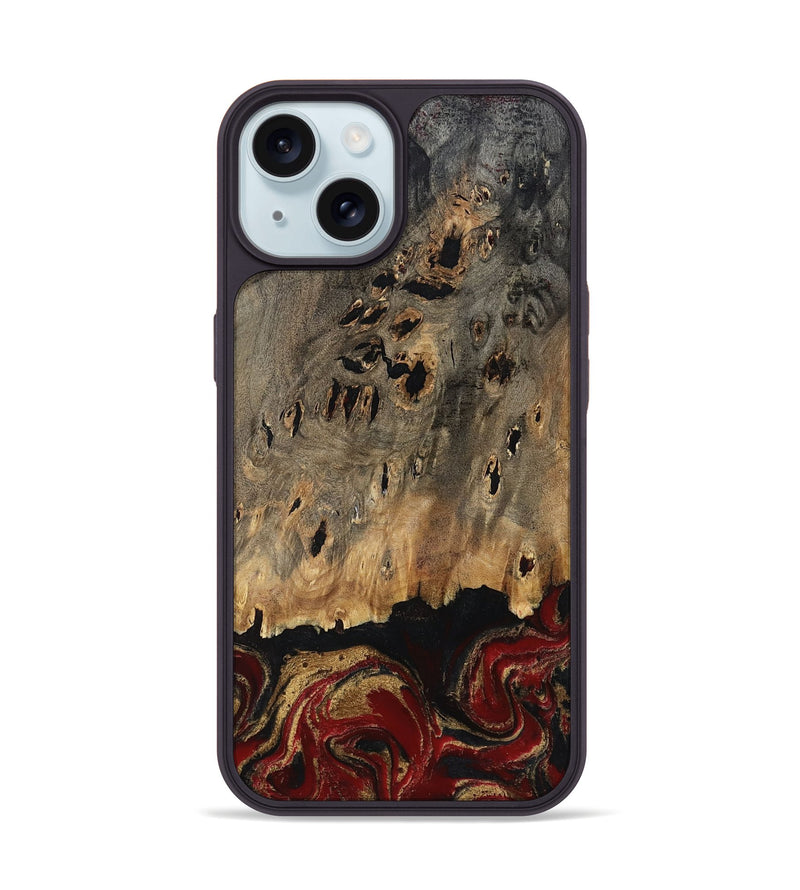 iPhone 15 Wood Phone Case - Gaven (Red, 807948)