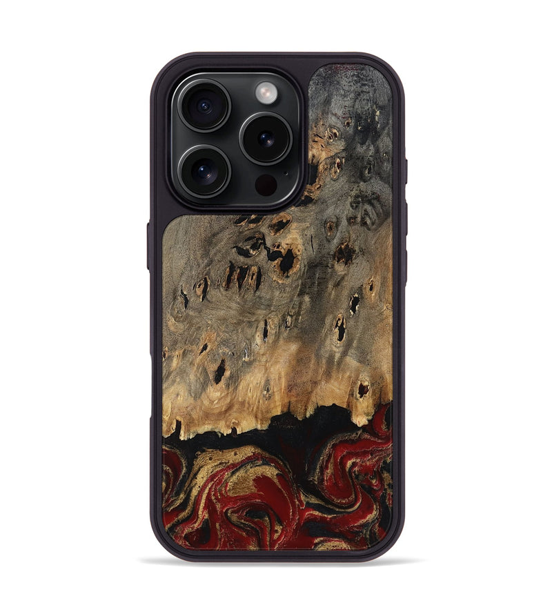 iPhone 16 Pro Wood Phone Case - Gaven (Red, 807948)