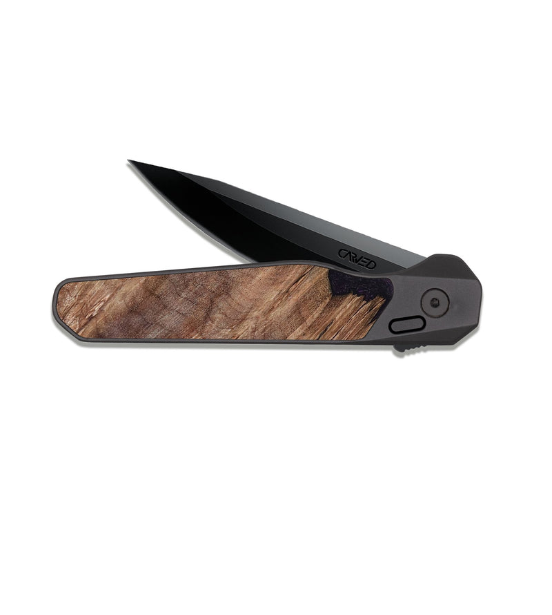 EDC Dark Slate Wood Pocket Knife - Irma (Red, 807950)