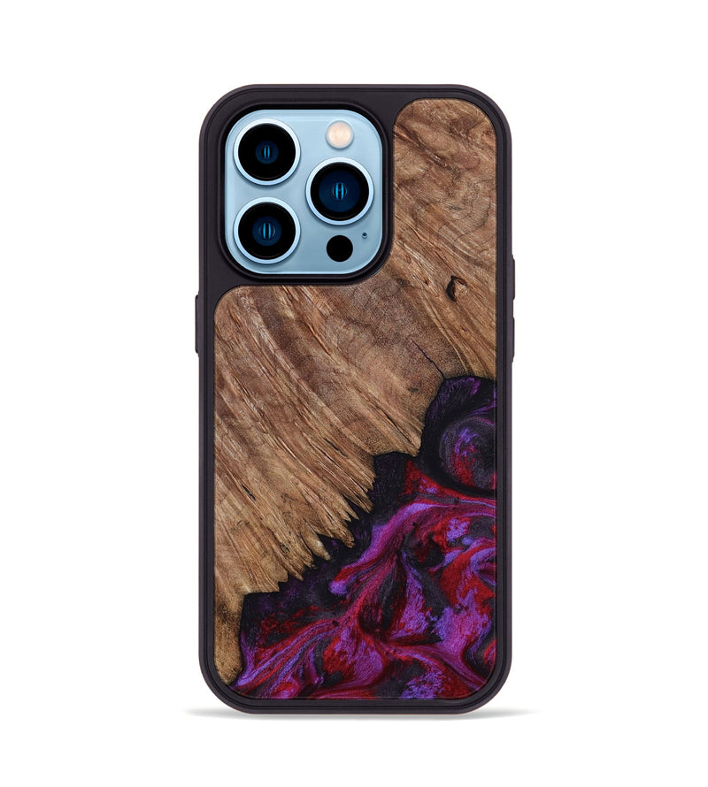 iPhone 14 Pro Wood Phone Case - Irma (Red, 807950)
