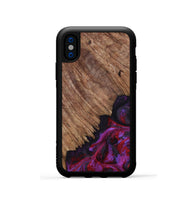 iPhone Xs Wood Phone Case - Irma (Red, 807950)