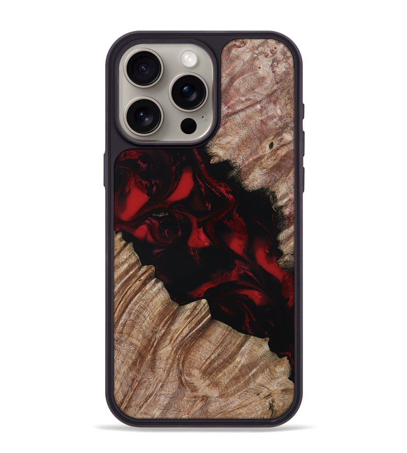 iPhone 15 Pro Max Wood Phone Case - Lucy (Red, 807953)