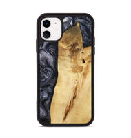 iPhone 11 Wood Phone Case - Brittni (Black & White, 807956)