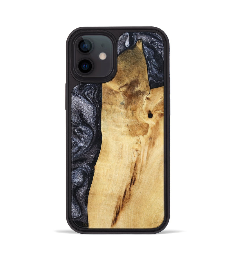 iPhone 12 Wood Phone Case - Brittni (Black & White, 807956)