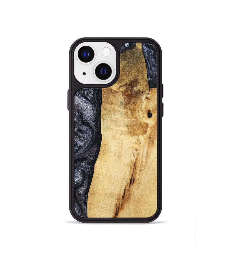 iPhone 13 mini Wood Phone Case - Brittni (Black & White, 807956)