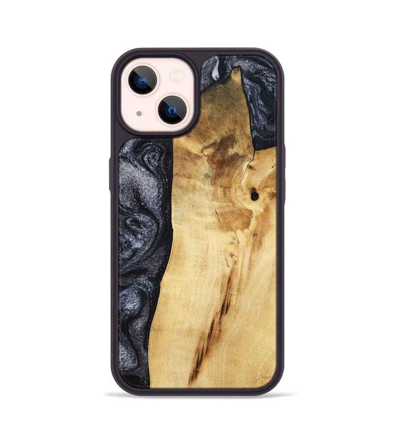 iPhone 14 Wood Phone Case - Brittni (Black & White, 807956)