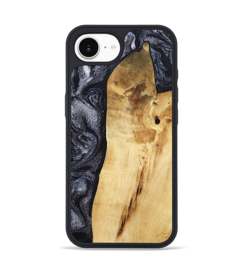 iPhone 16e Wood Phone Case - Brittni (Black & White, 807956)
