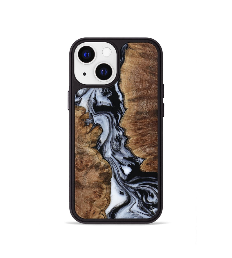 iPhone 13 mini Wood Phone Case - Viola (Black & White, 807958)