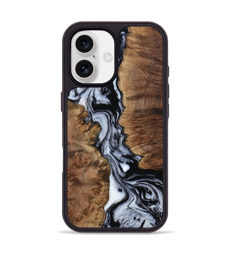 iPhone 17 Wood Phone Case - Viola (Black & White, 807958)