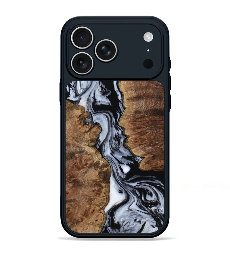 iPhone 17 Pro Max Wood Phone Case - Viola (Black & White, 807958)