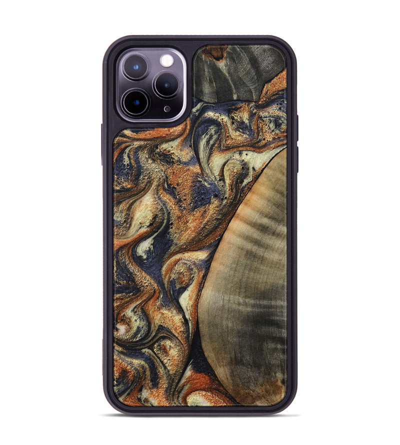 iPhone 11 Pro Max Wood Phone Case - German (Black & White, 807960)