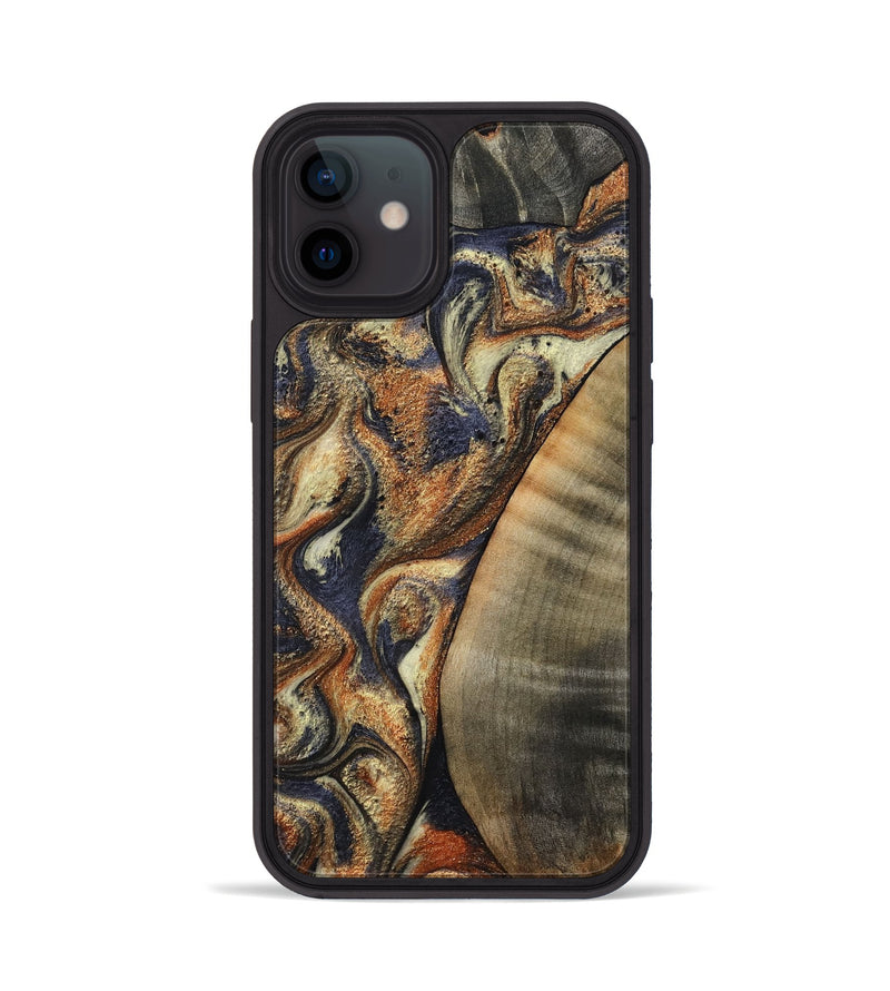 iPhone 12 Wood Phone Case - German (Black & White, 807960)