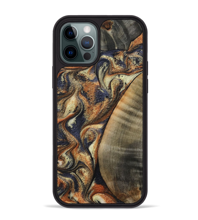 iPhone 12 Pro Max Wood Phone Case - German (Black & White, 807960)