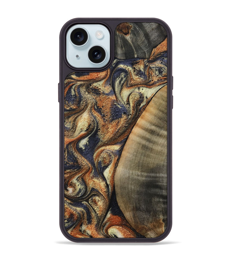 iPhone 15 Plus Wood Phone Case - German (Black & White, 807960)