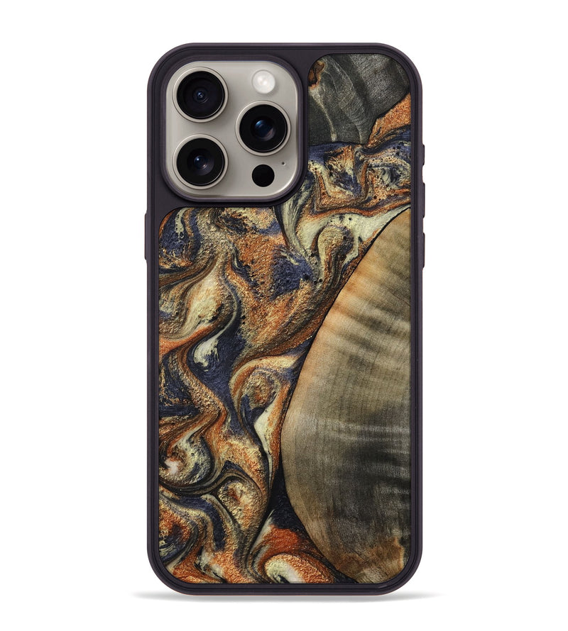 iPhone 15 Pro Max Wood Phone Case - German (Black & White, 807960)