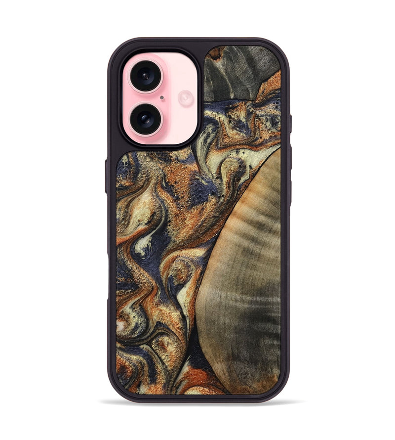 iPhone 16 Wood Phone Case - German (Black & White, 807960)