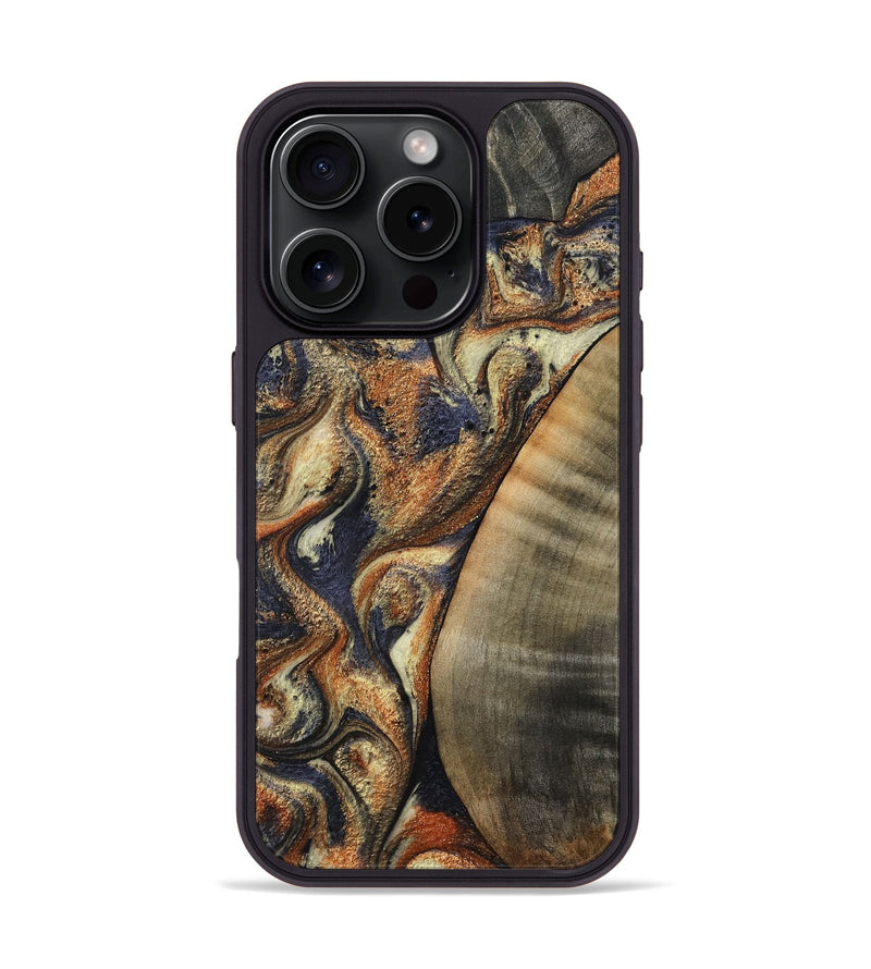 iPhone 16 Pro Wood Phone Case - German (Black & White, 807960)