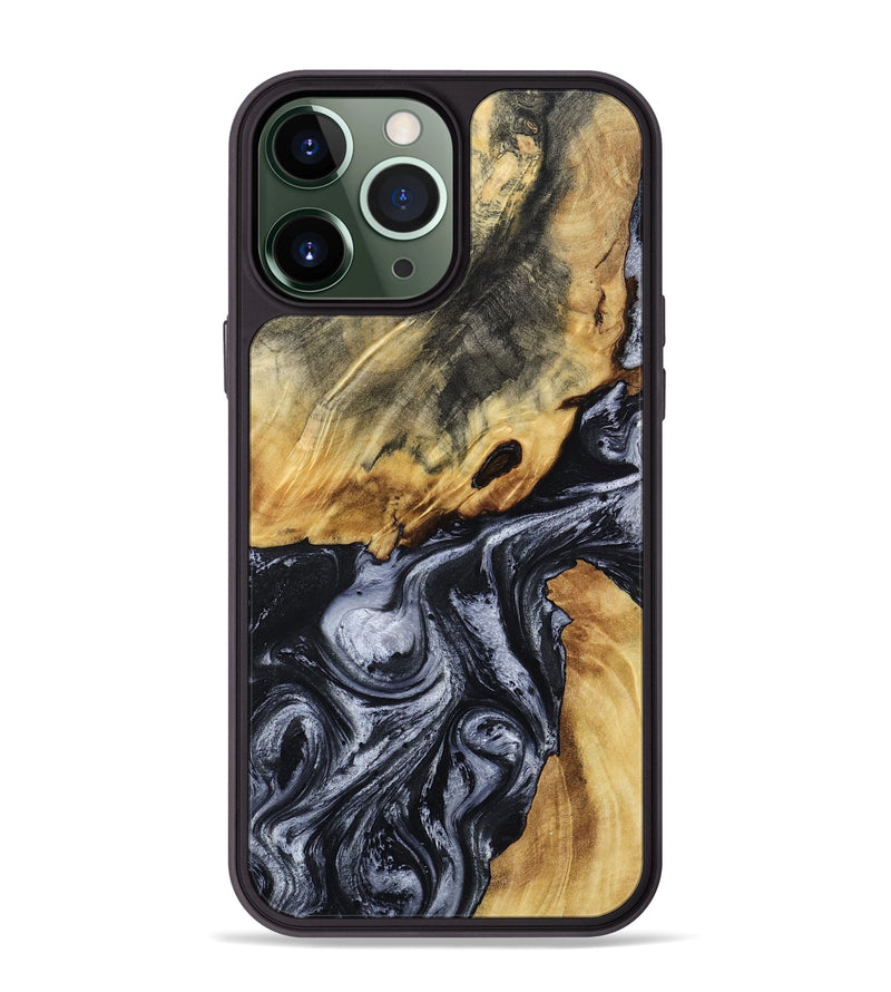 iPhone 13 Pro Max Wood Phone Case - Wheeler (Black & White, 807961)