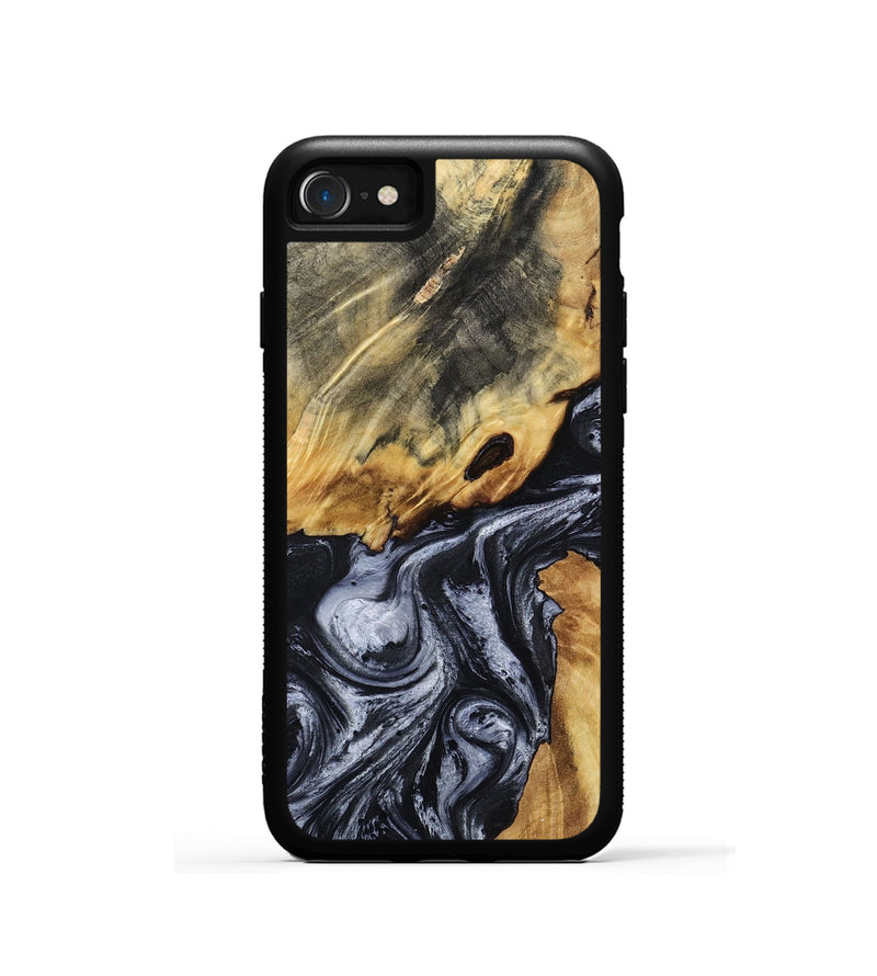 iPhone SE Wood Phone Case - Wheeler (Black & White, 807961)
