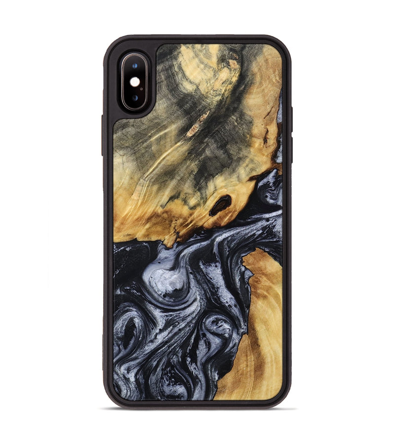 iPhone Xs Max Wood Phone Case - Wheeler (Black & White, 807961)
