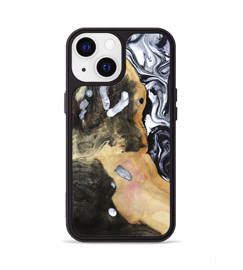iPhone 13 Wood Phone Case - Chyna (Black & White, 807962)