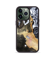 iPhone 13 Pro Wood Phone Case - Chyna (Black & White, 807962)