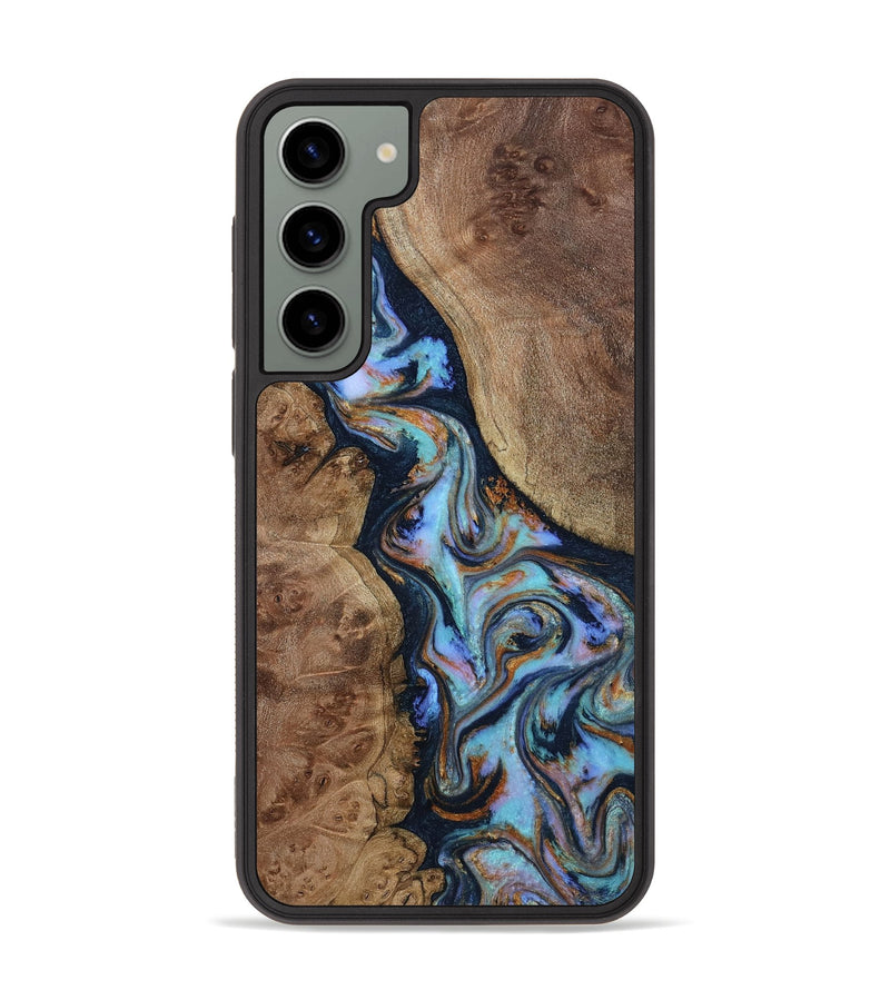 Galaxy S23 Plus Wood Phone Case - Merritt (Teal & Gold, 807964)