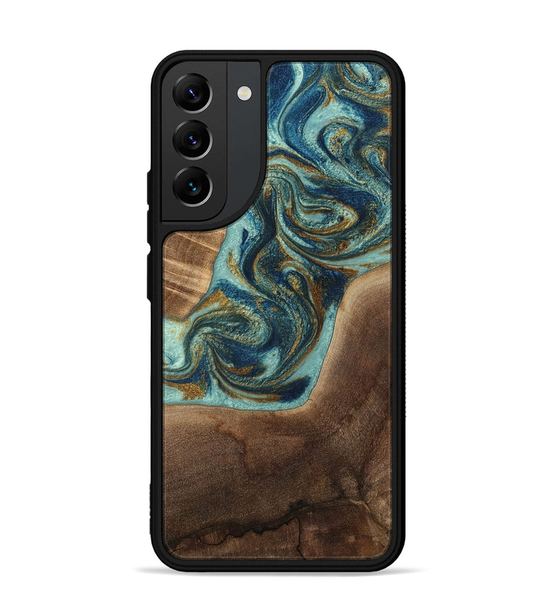 Galaxy S22 Plus Wood Phone Case - Malani (Teal & Gold, 807965)