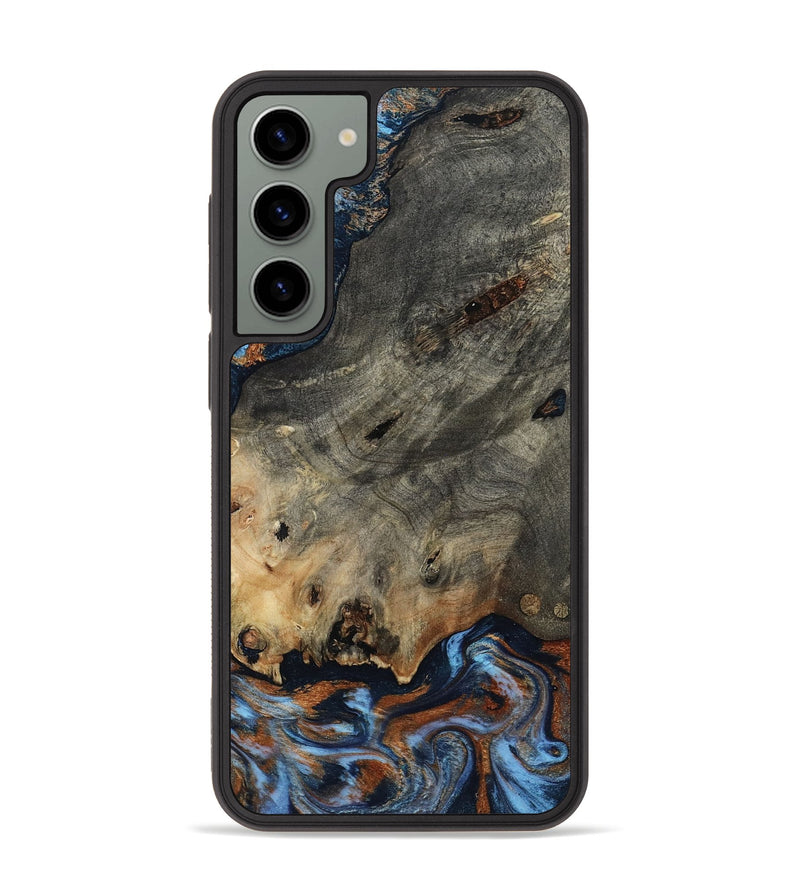 Galaxy S23 Plus Wood Phone Case - Patrice (Teal & Gold, 807966)