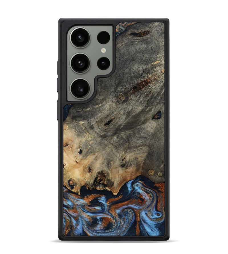 Galaxy S24 Ultra Wood Phone Case - Patrice (Teal & Gold, 807966)