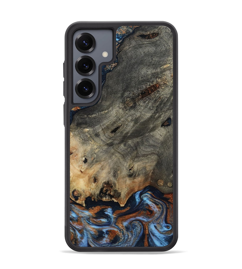 Galaxy S25 Plus Wood Phone Case - Patrice (Teal & Gold, 807966)