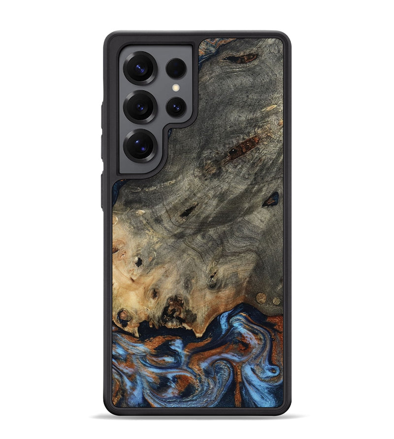 Galaxy S25 Ultra Wood Phone Case - Patrice (Teal & Gold, 807966)