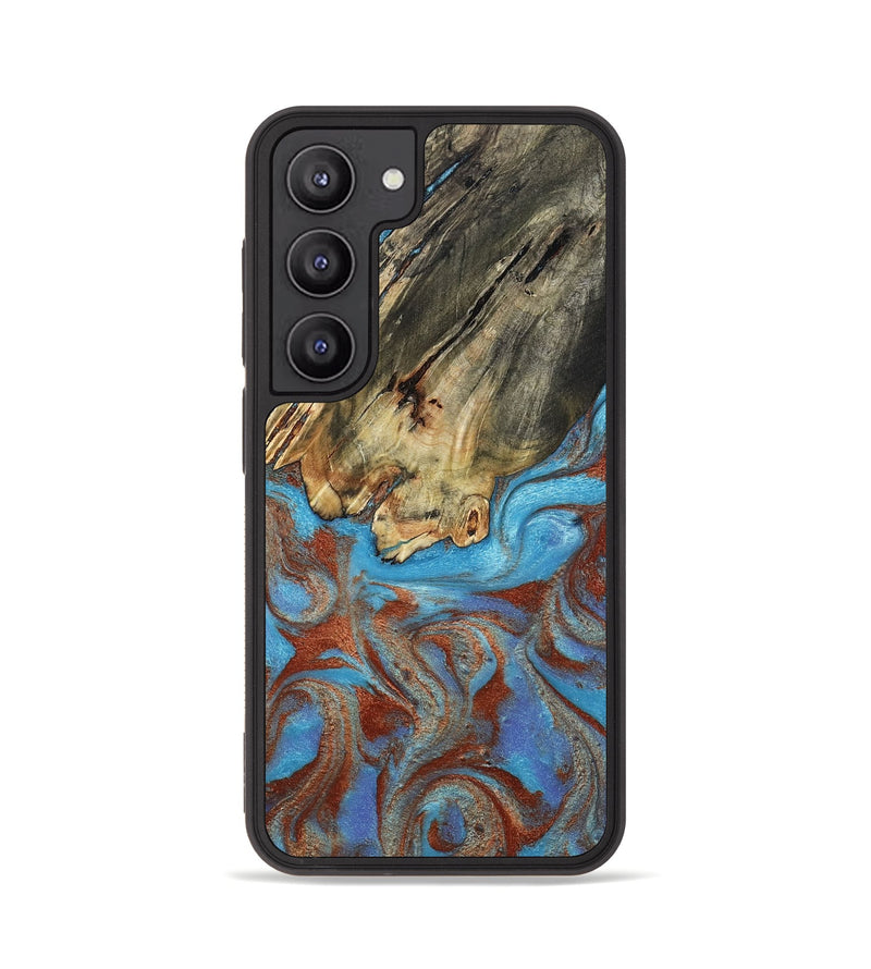 Galaxy S23 Wood Phone Case - Kameron (Teal & Gold, 807968)