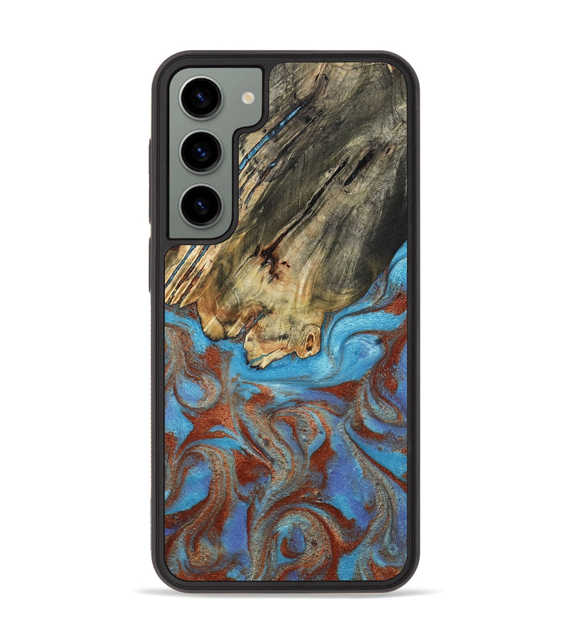 Galaxy S23 Plus Wood Phone Case - Kameron (Teal & Gold, 807968)