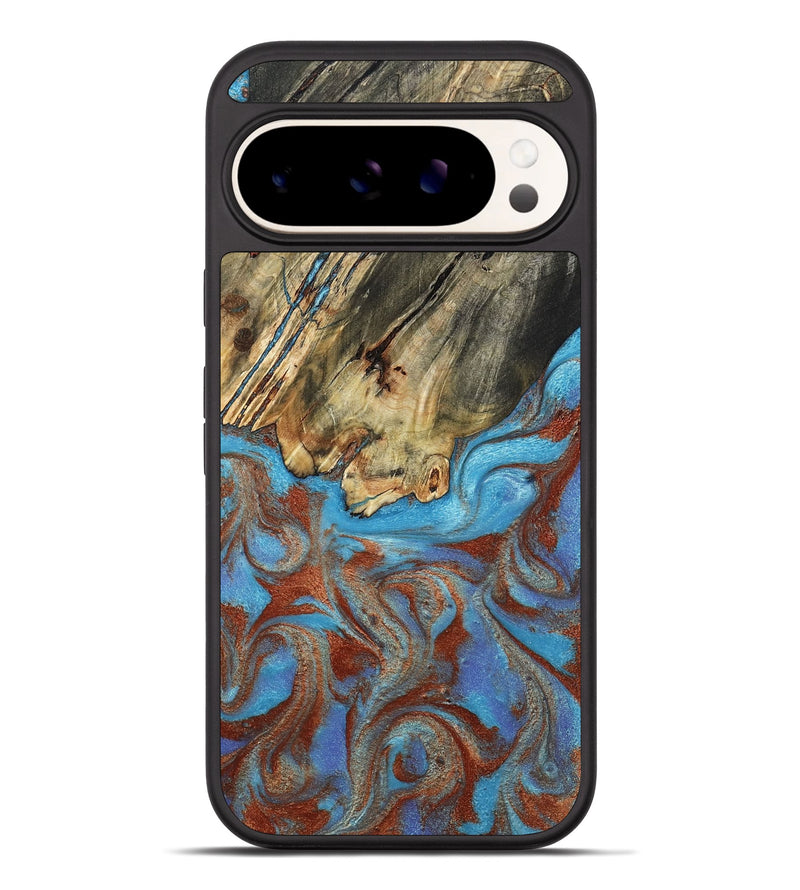 Pixel 10 Pro XL Wood Phone Case - Kameron (Teal & Gold, 807968)