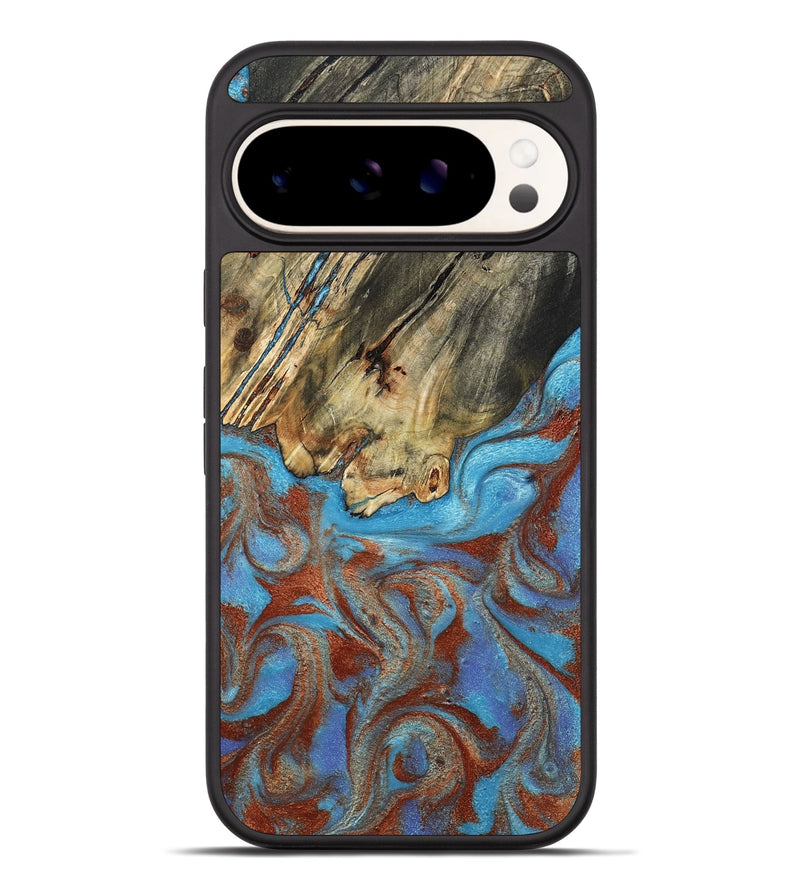 Pixel 9 Pro XL Wood Phone Case - Kameron (Teal & Gold, 807968)
