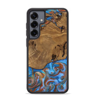 Galaxy S25 Plus Wood Phone Case - Turner (Teal & Gold, 807971)